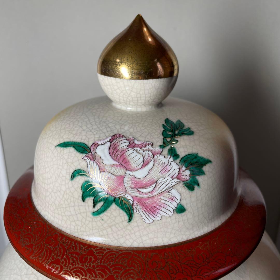 高級品❗️薩摩焼 壺 沈香壺 花瓶 金彩 芸術品 壺 花瓶 蓋付き