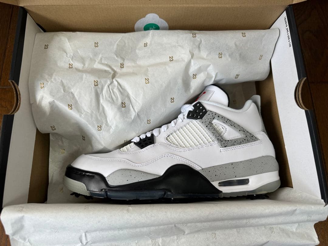 【未使用品】 AIR JORDAN 4 GOLF ホワイトセメント 27cm