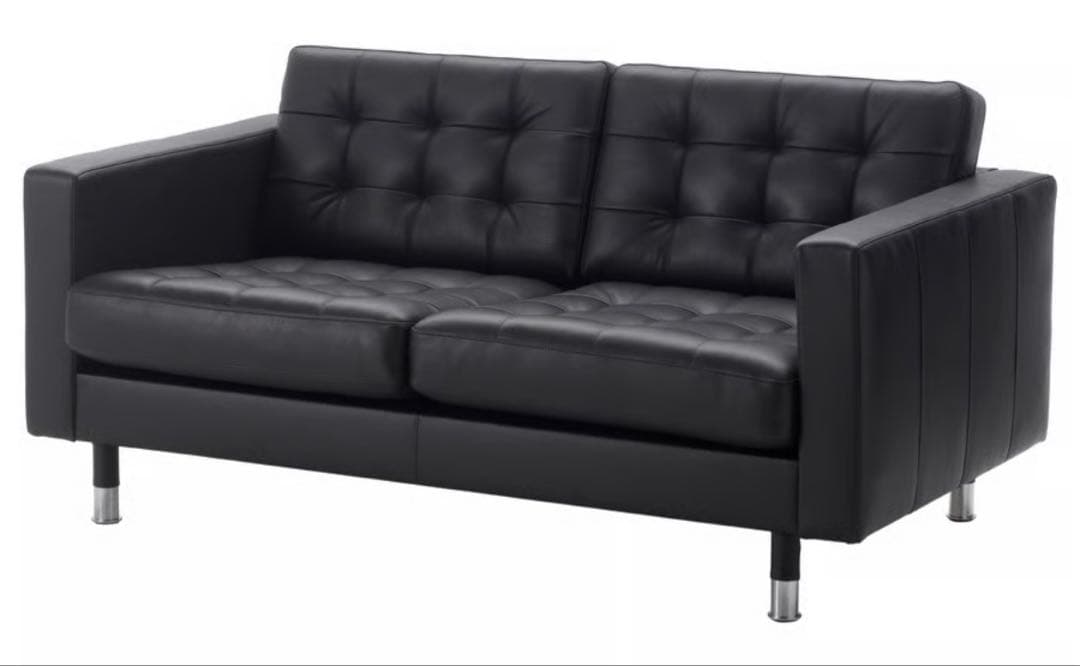 IKEA LANDSKRONA ブラック 2人掛けソファ