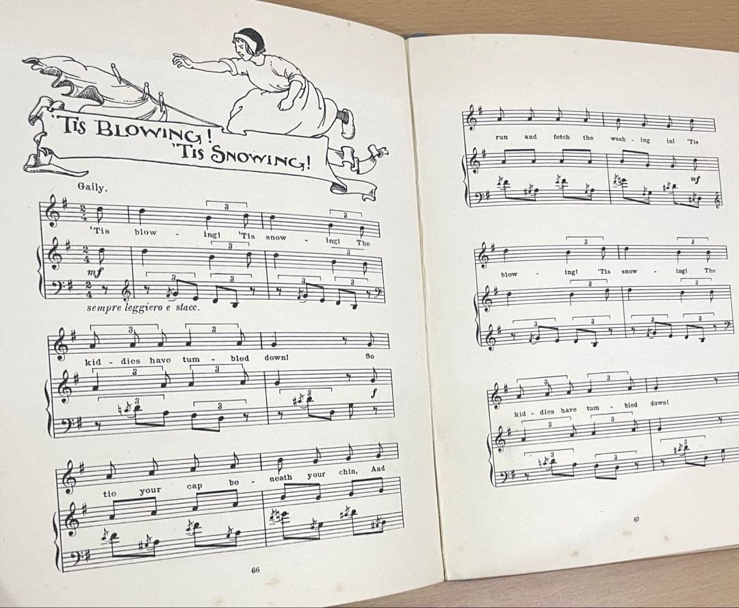 No.354 超希少 洋書 古書 アンティーク オランダ童謡 楽譜 絵本