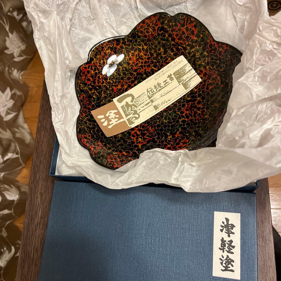 【イシオカ工芸】　桜鉢　津軽塗　唐塗呂上