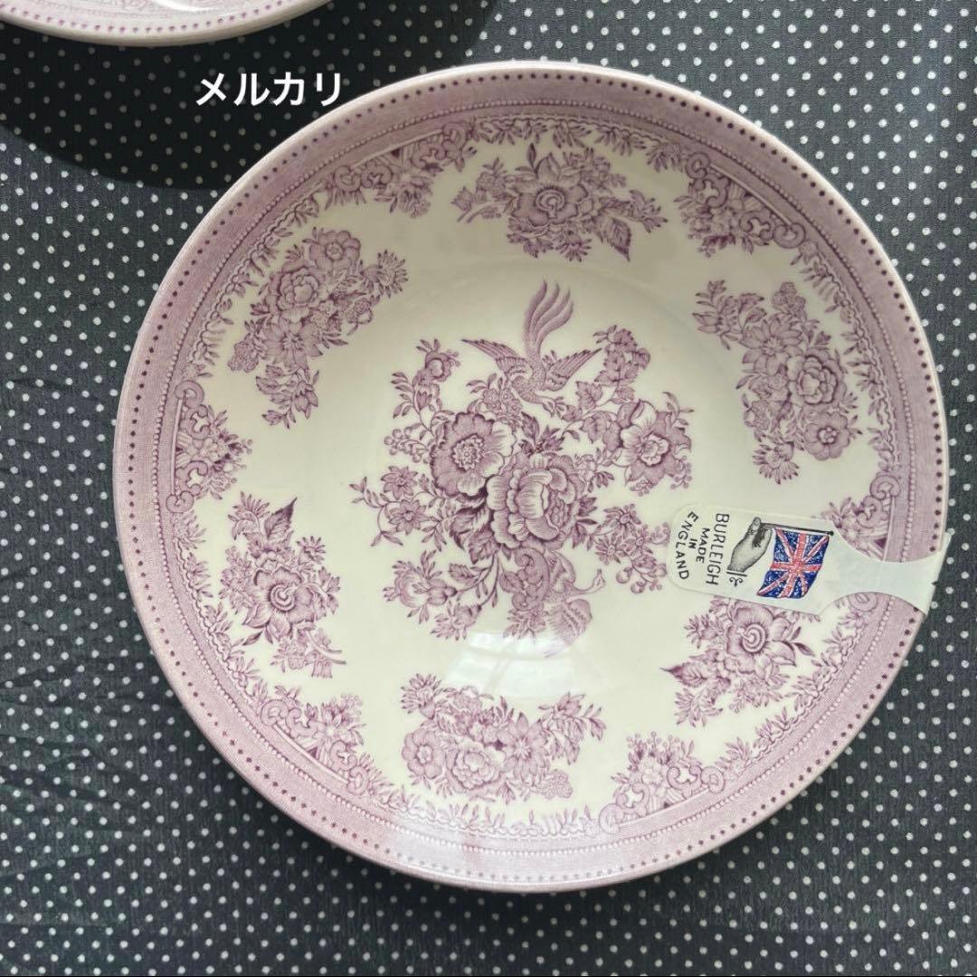 バーレイ プラムアジアティックフェザンツ　シリアルボウル　プレート　ペア単品可能