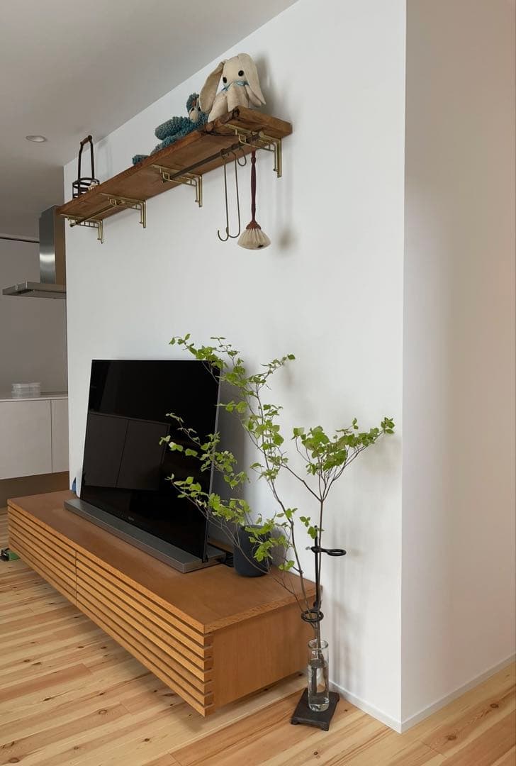 大型210cmモリタインテリア　レッタ+3170無垢材テレビボードテレビ台