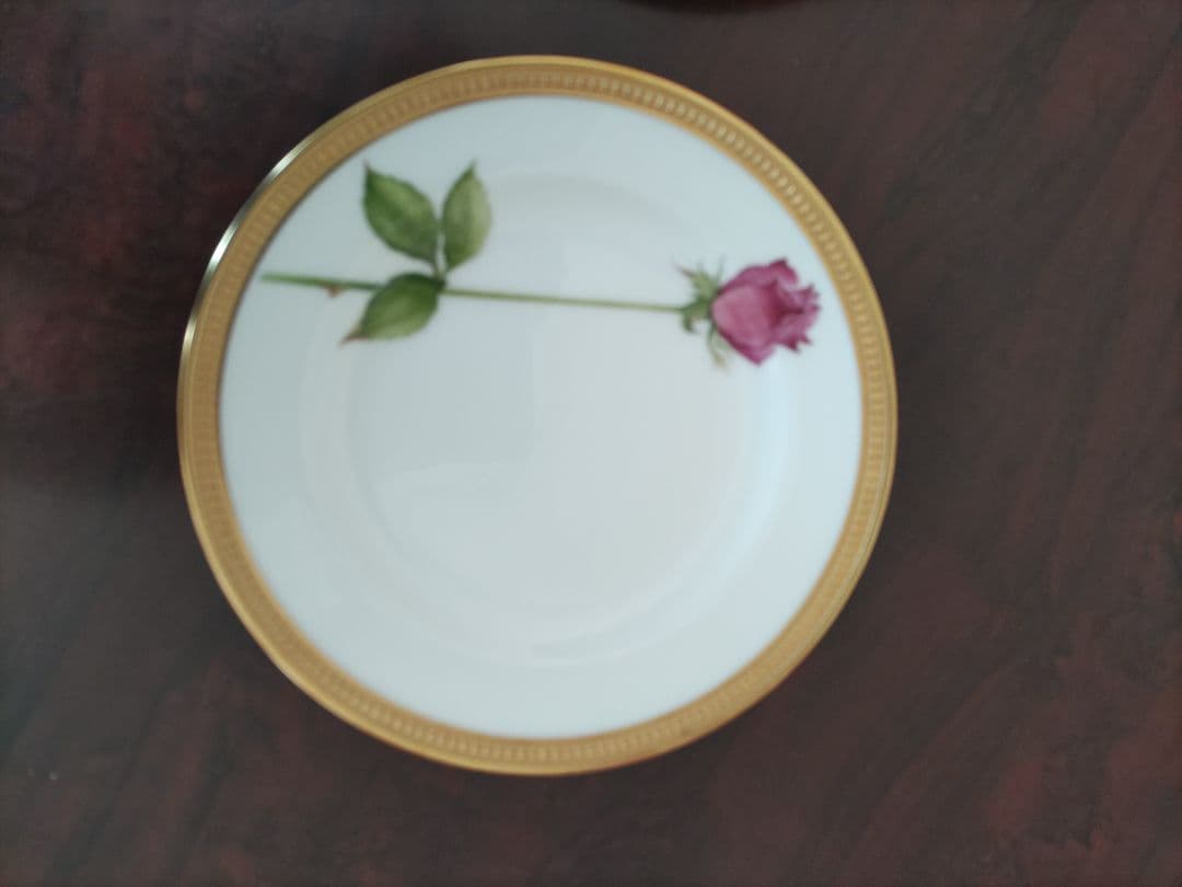 大倉陶園バラの花柄20cm 陶磁器皿 2枚セット