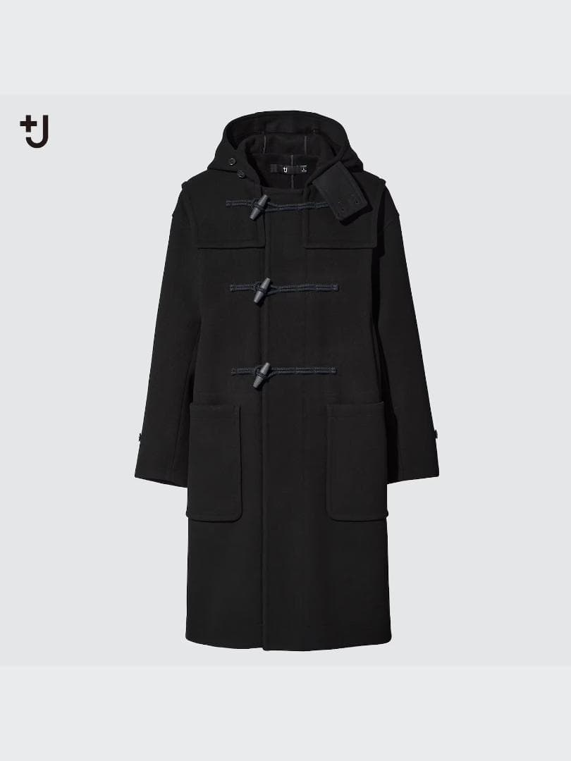 UNIQLO +J ウールオーバーサイズダッフルコート Lサイズ ブラック