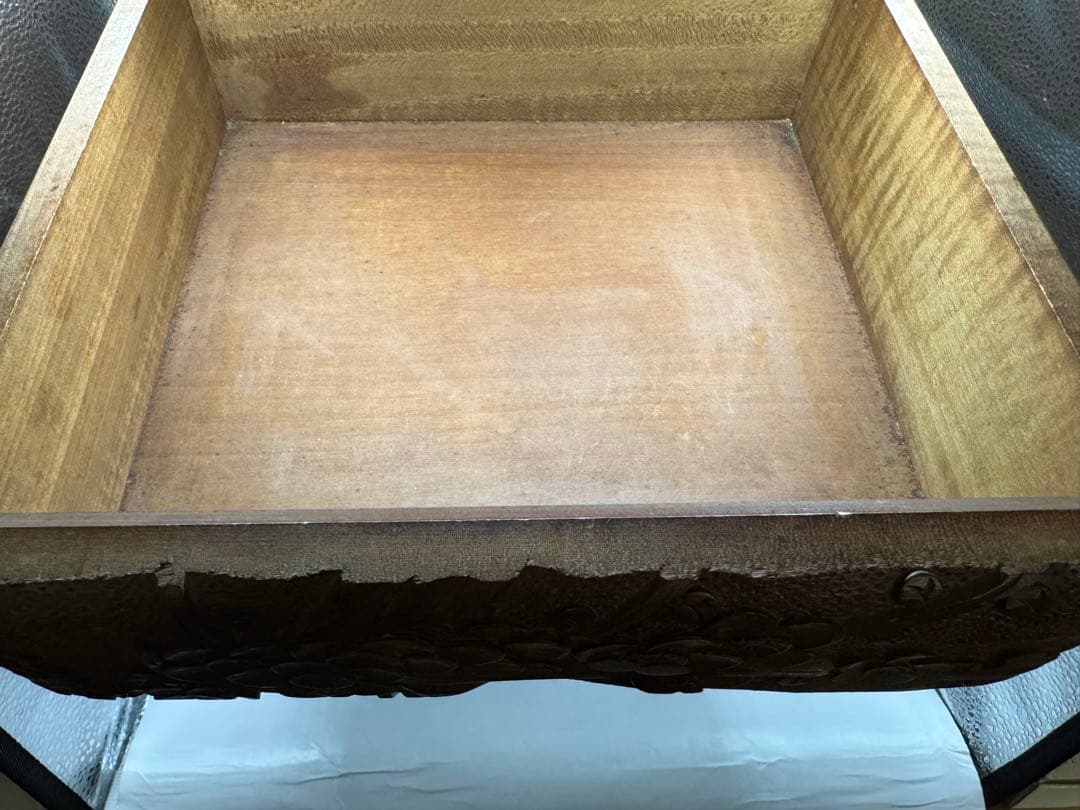 日光彫　軽井沢彫　小箪笥　引き出し　3段　伝統工芸　和家具