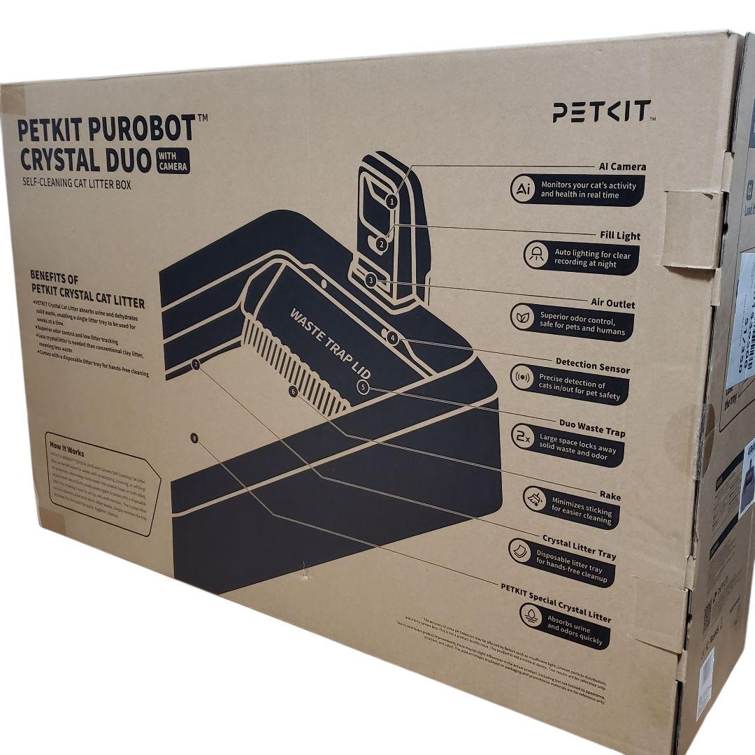 未開封 猫用トイレ PETKIT PUROBOT CRYSTAL DUO カメラ