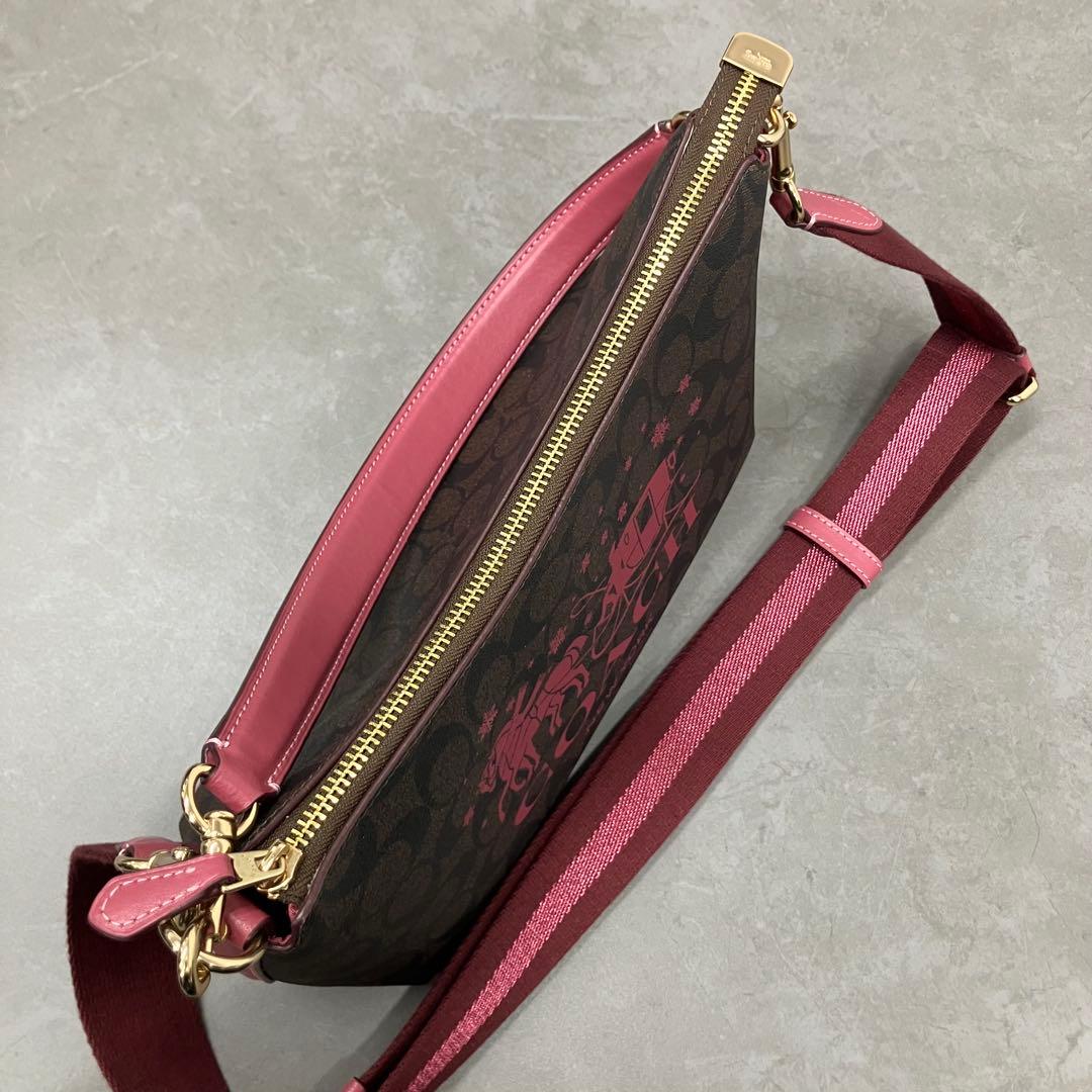 n*o様 海外買付品 COACH ショルダーバッグ サコッシュ ホース ブラック