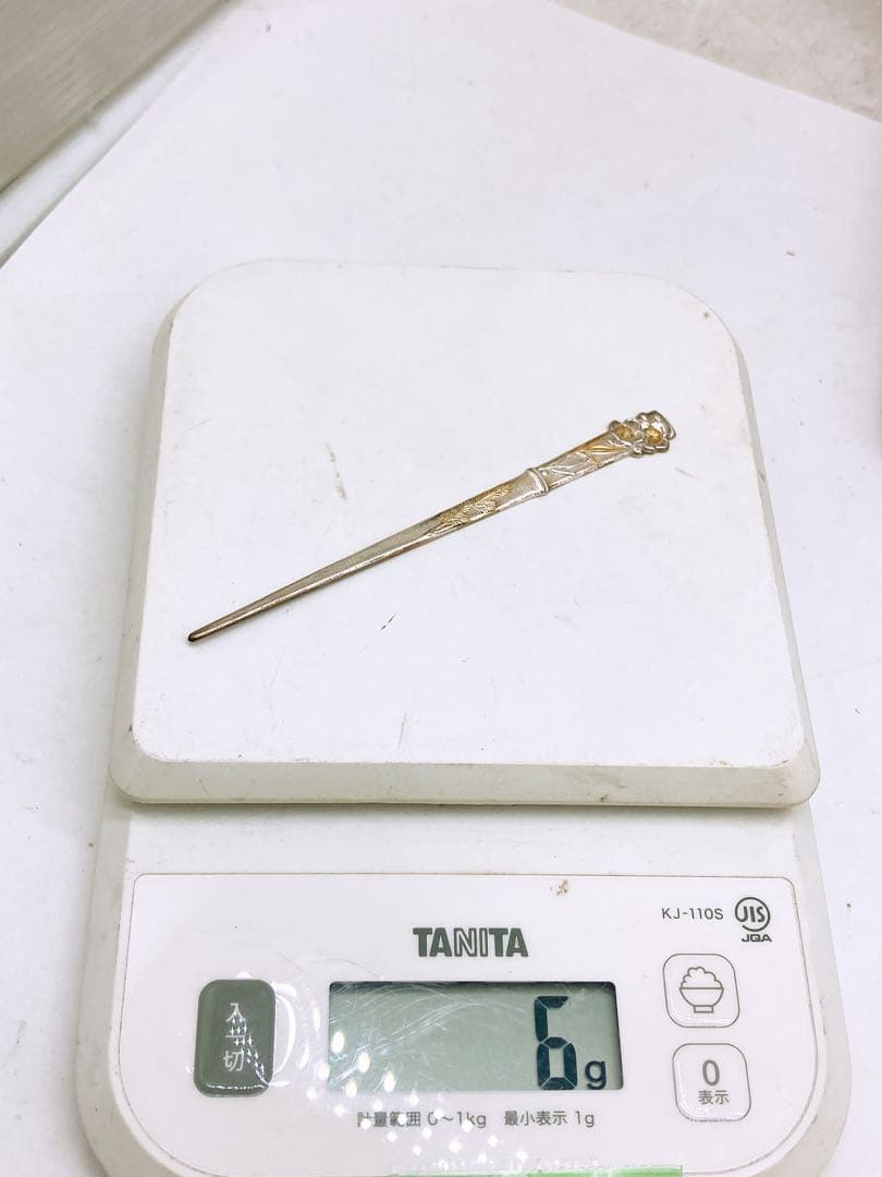 Y*e様 銀製 菓子楊枝 11本セット 箱付き 鶴 梅 アンティーク 和装小物