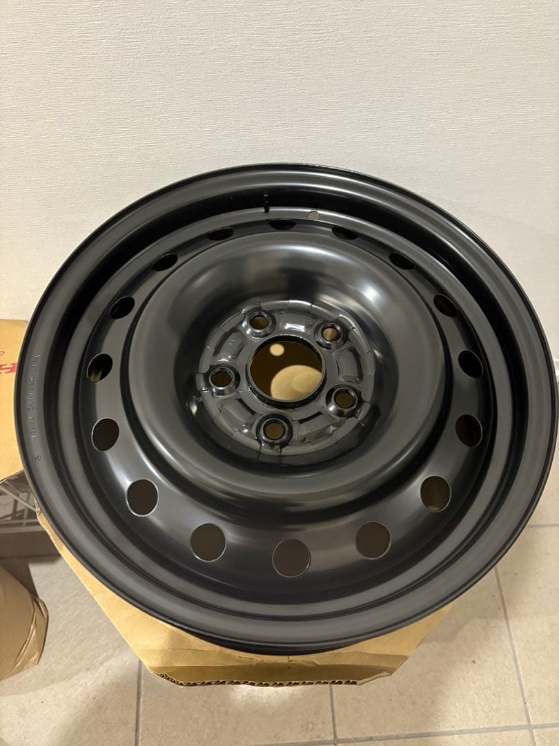 新品 ホンダ 16インチ スチールホイール 4本 鉄チン キャップ&バルブ付き