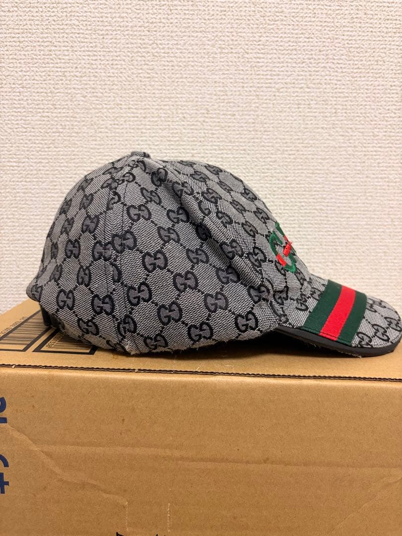 GUCCI グッチ GGキャンバス キャップ シェリーライン ロゴ刺繍