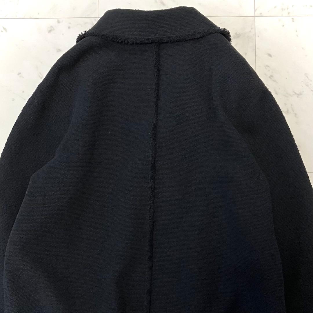 美品 スローブイエナ ツイードテーラードジャケット ブラック ゆったり