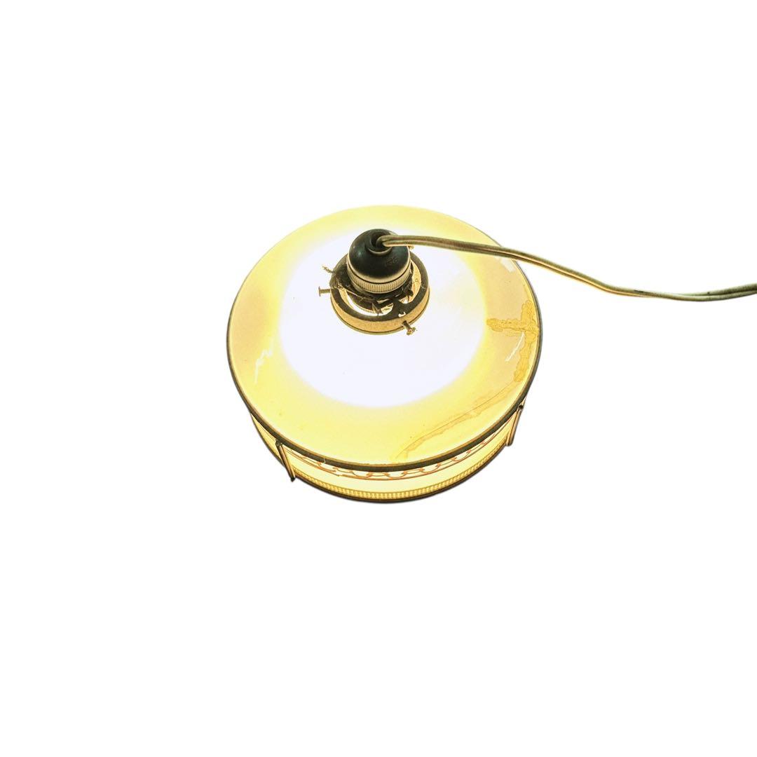 大正レトロ　電笠　乳白ガラス　昭和レトロ　照明　3点セット　現状品