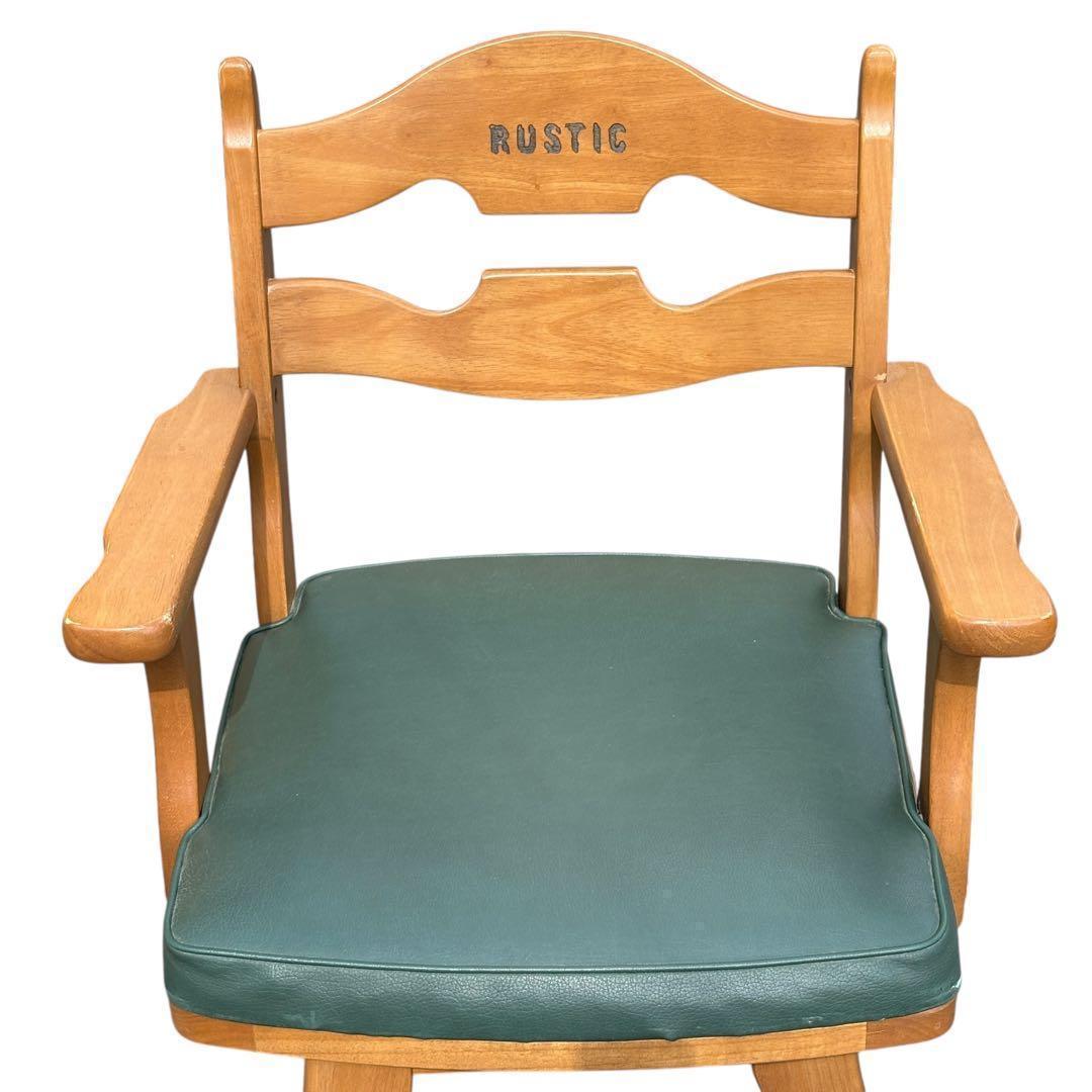 【週末セール】カリモク ダイニングチェア RUSTIC 回転椅子 肘掛け付