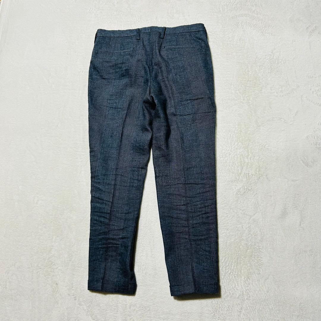 美品✨ポールスミス 現行タグ セットアップ グレー チェック M リネン ウール