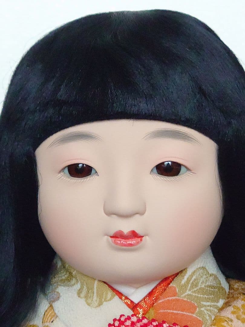 【送料込み】松寿作 市松人形 「浪花のいちまさん」立ち、座り2体セット 元箱付き