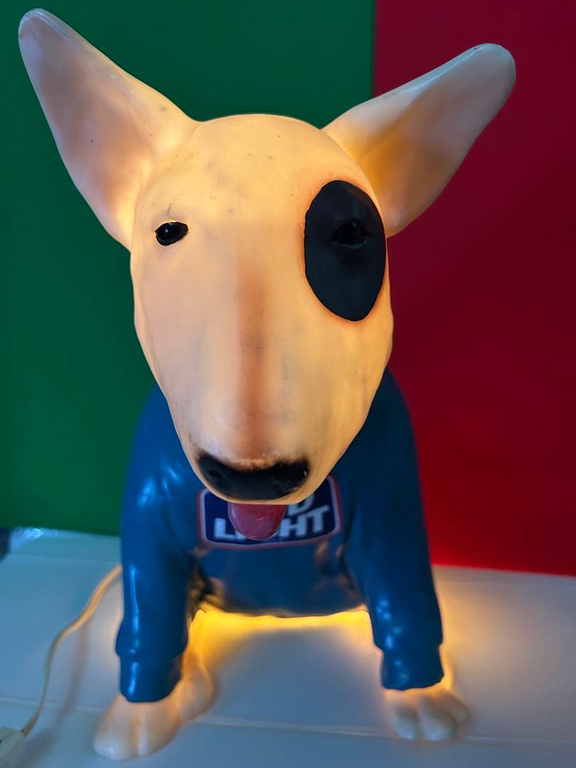 ★ROXY★BUD LIGHT ブルテリア　バド犬　店頭用　ランプ　ソフビ