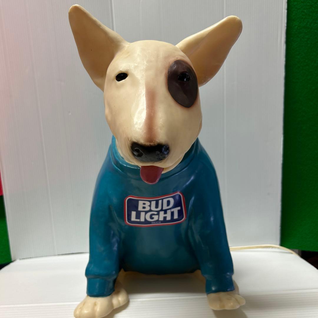 ★ROXY★BUD LIGHT ブルテリア　バド犬　店頭用　ランプ　ソフビ