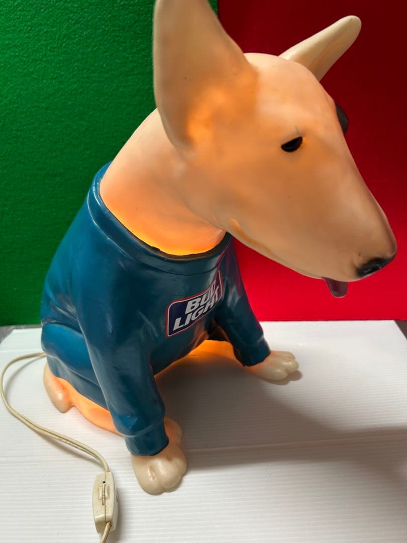 ★ROXY★BUD LIGHT ブルテリア　バド犬　店頭用　ランプ　ソフビ