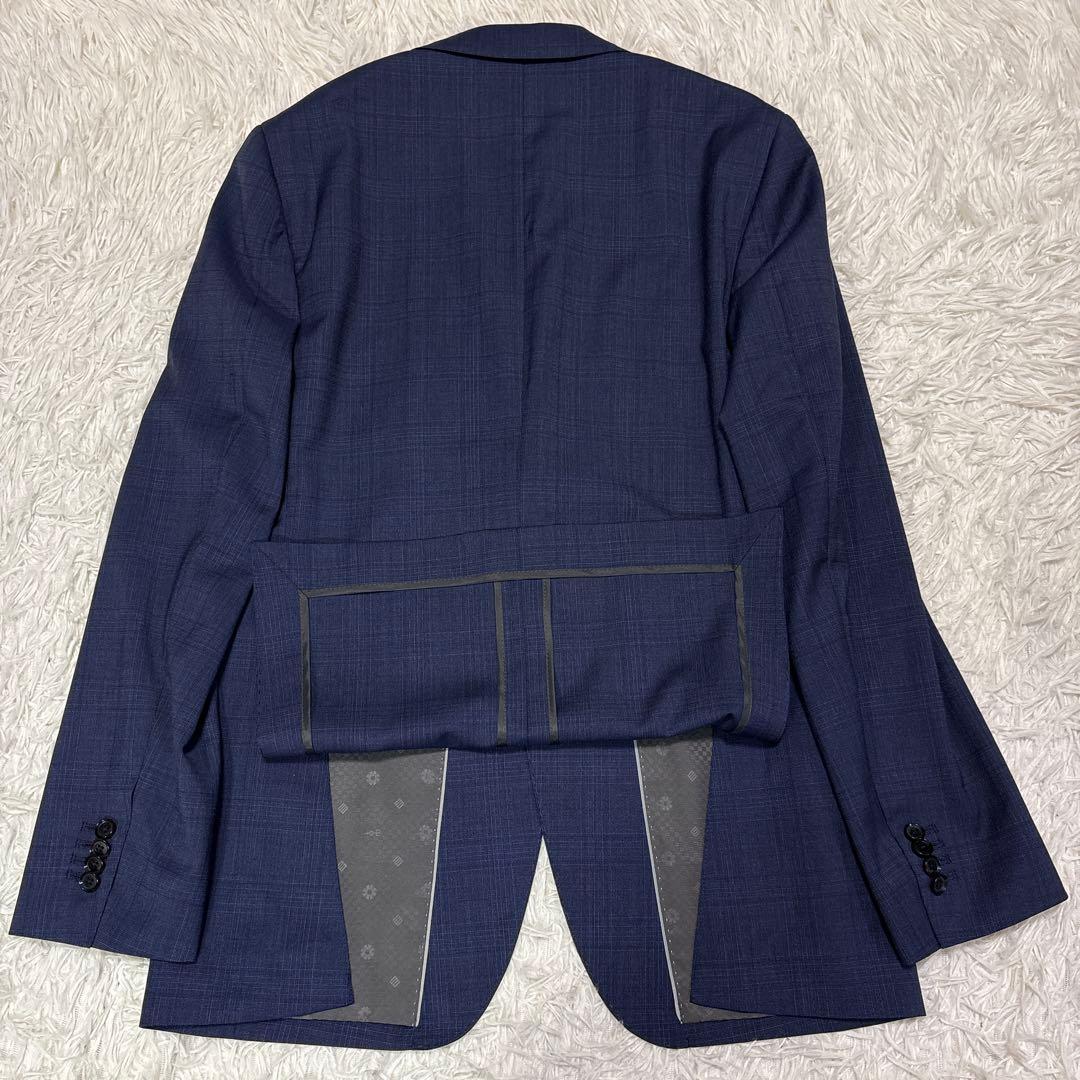 極美品 オリヒカ REDA メンズスーツ セットアップ 背抜き ウール ネイビー