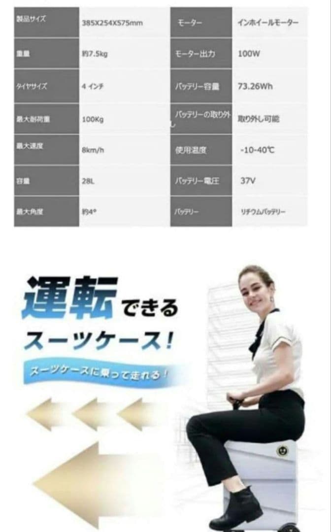 【441】　HANZON　乗れる　電源 スーツケース キャリーケース　❗未使用品