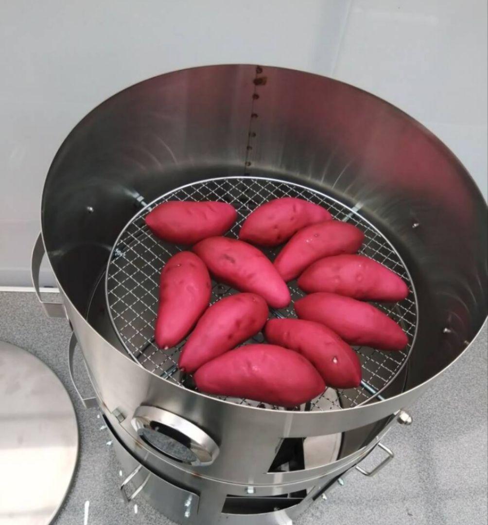 値下げ「炭火」焼いも 丸釜 網付き 軽トラ さつまいも 農家 マルシェ 祭MG5