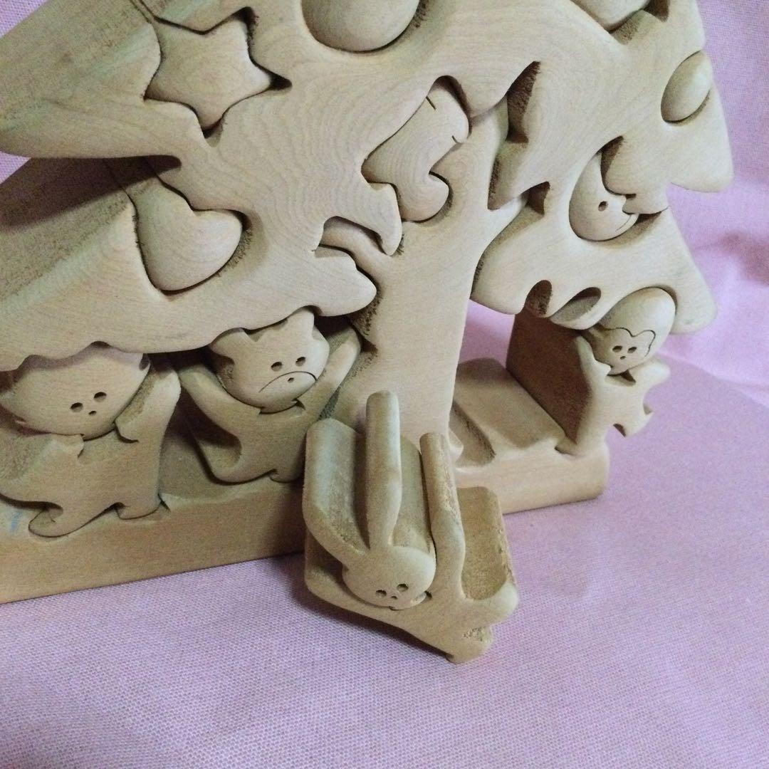 木製　手作り　パズル　クリスマス　ツリー