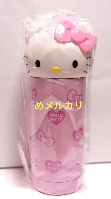 サンリオ ハローキティ フェイス型 ステンレスボトル ピンク