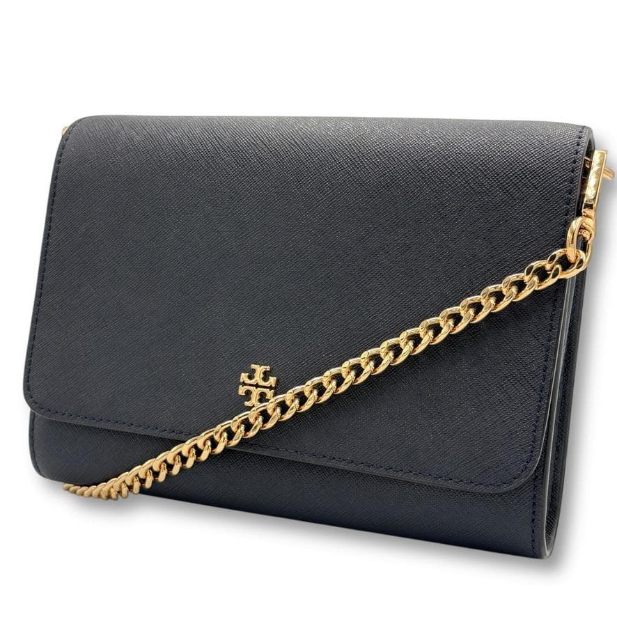 TORY BURCH チェーンウォレット 3WAY ミニバッグ 財布 黒【美品】