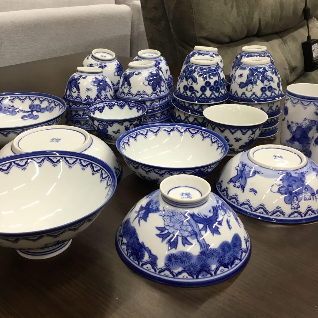 鍋島焼　花山　華山　湯呑　鉢　茶碗　45点まとめ売り