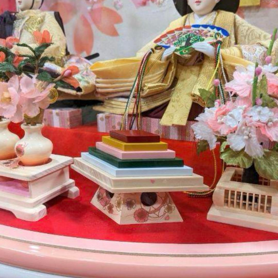 雛人形 アクリルケース ピンク 藤翁作 半円形 親王飾り おひなさま ガラス