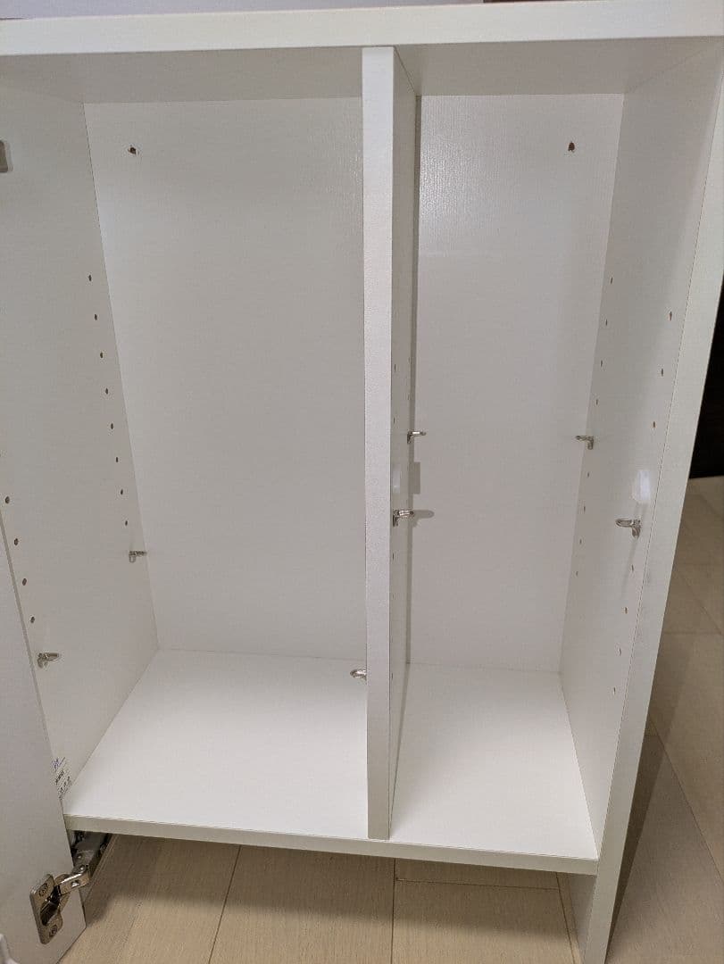 ホワイト木製ラック 吊戸棚 可動棚