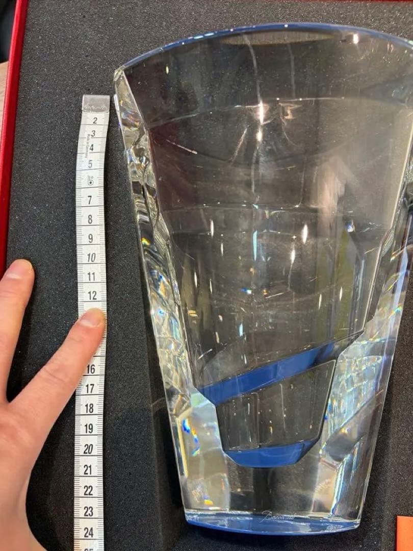 Baccarat バカラ クリスタル花瓶 透明・青
