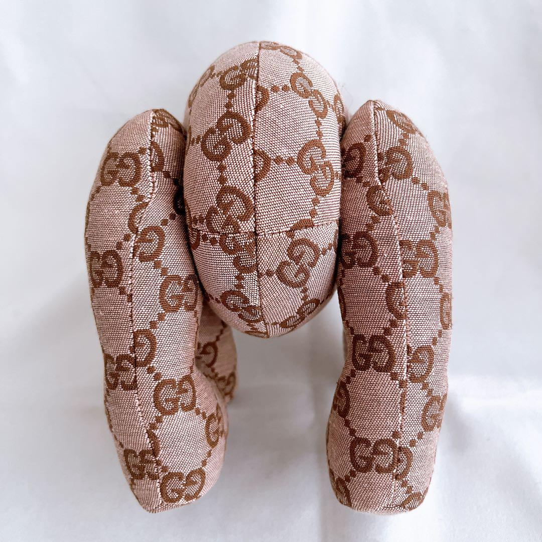 美品 レア GUCCI グッチ GGキャンバス テディベア ぬいぐるみ クマ 熊