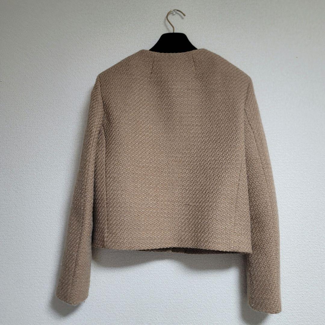 美品✨Theory 23AW ノーカラー ツイードクロップドジャケット