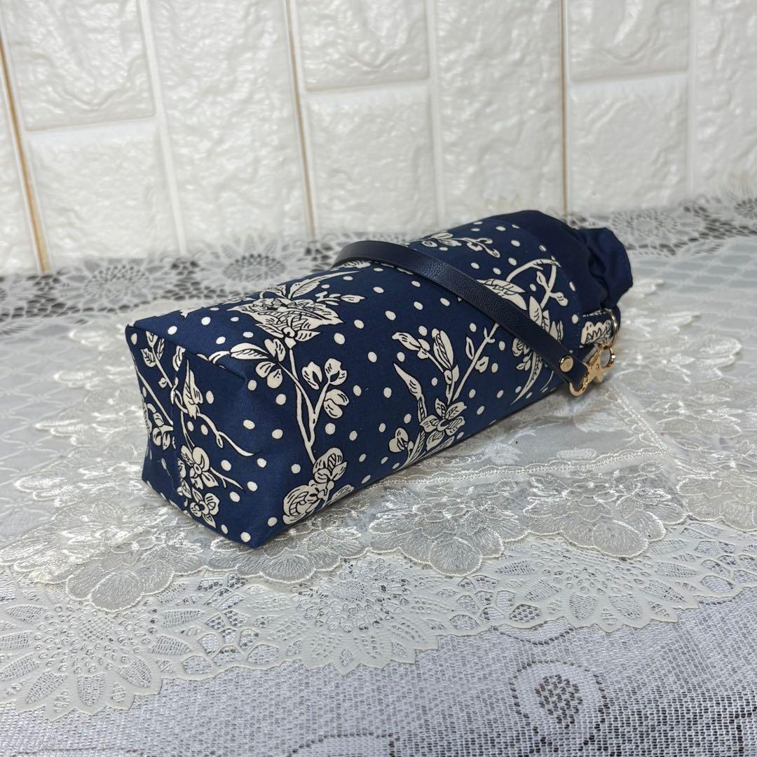 ペットボトルカバー　リバティマロリー/ネイビー　ハンドメイド