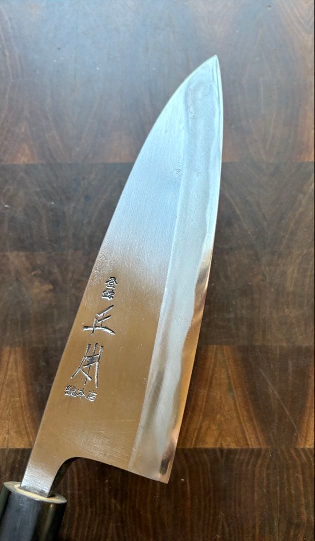 正本総本店　霞　玉白鋼　出刃　180mm 6寸　包丁　和包丁　本職　釣り