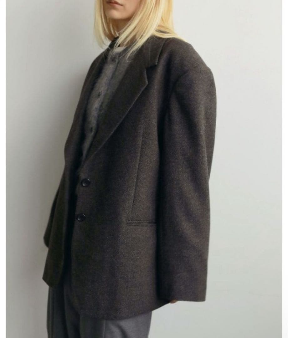 anuke Herringbone Wool Jacket ブラウン 38