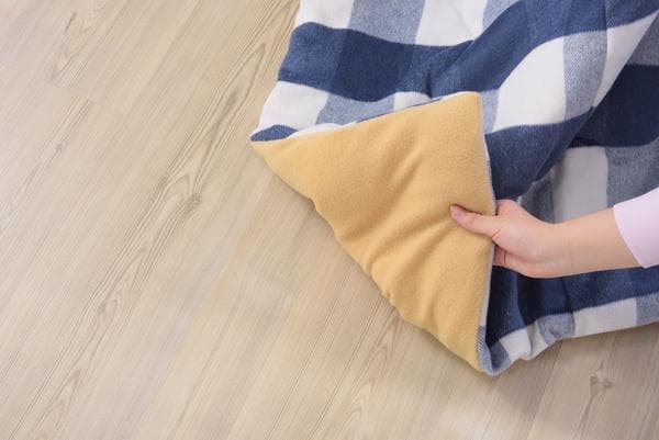 おしゃれ ふかふか かわいい 暖かい 正方形 こたつ布団 ギンガムチェックブルー