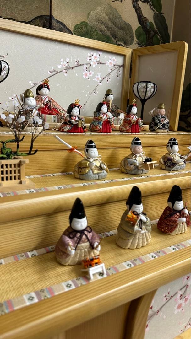 新品、伝統工芸品木目込雛人形セット