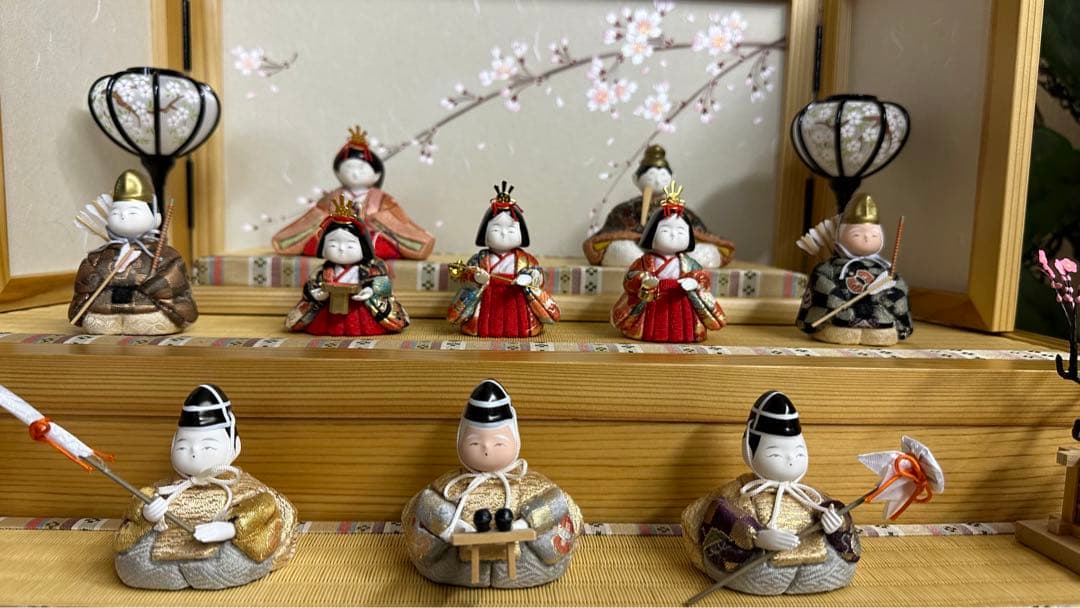 新品、伝統工芸品木目込雛人形セット