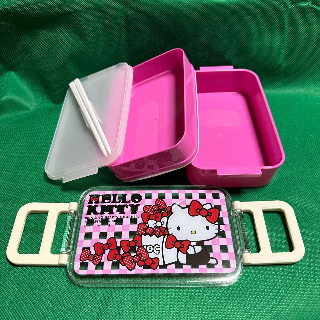 HELLO KITTY プレミアムフェイス型ステンレスボトル&2段式弁当箱セット