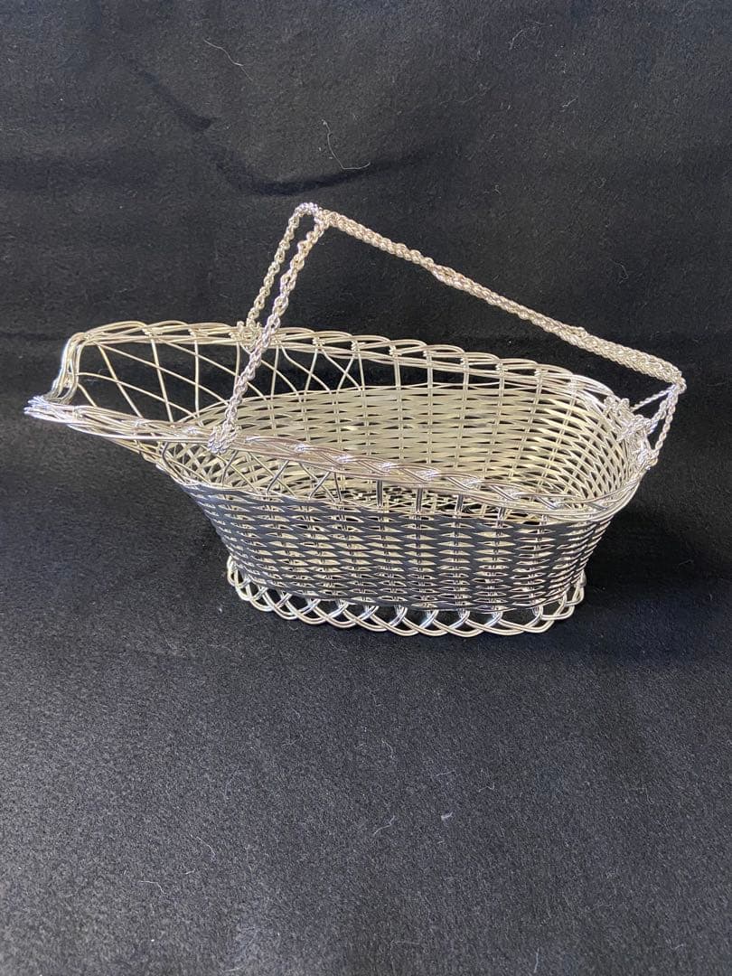 【美品】 ワインバスケット ワインパニエ シルバーパニエ ソムリエ