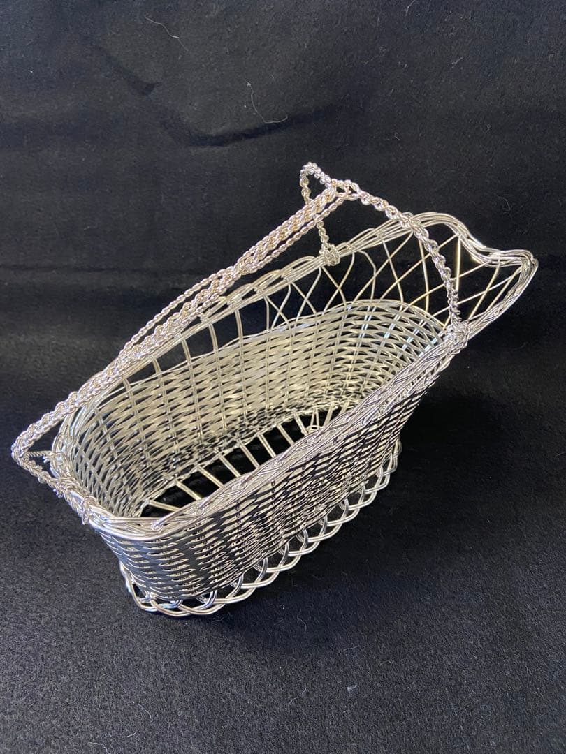 【美品】 ワインバスケット ワインパニエ シルバーパニエ ソムリエ