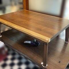 【美品】萩原 家具調こたつ カルア120 フラットヒーター 2019年製