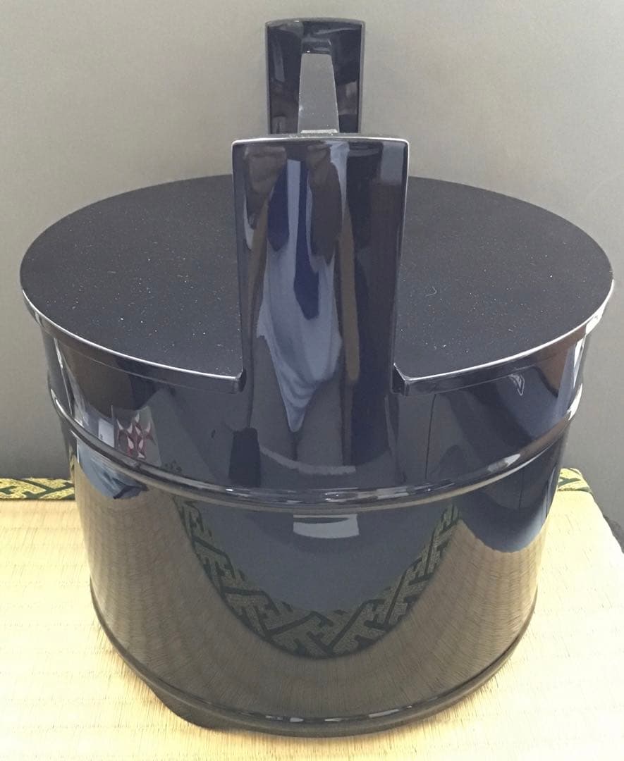 茶道具　手桶　真手桶　輪島塗　塗師　茶平一斎作　栞　共箱　S208TO