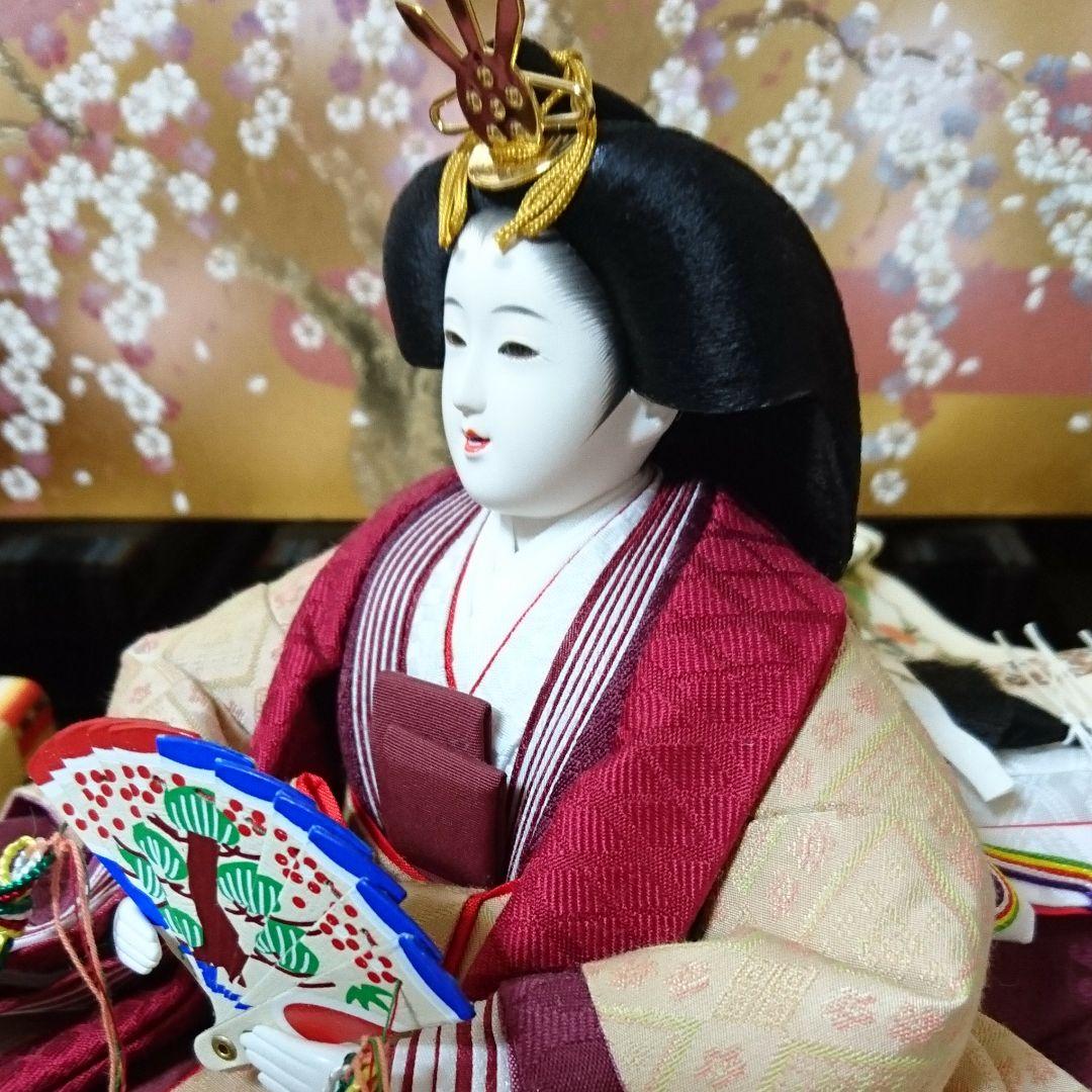 雛人形親王飾りセット 屏風 雛台 親王台 紅白梅 ぼんぼり雪洞 三宝