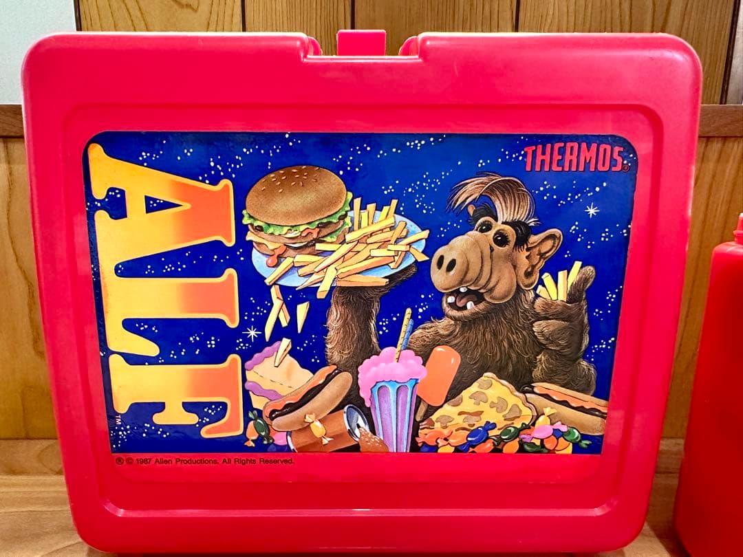 ALF ランチボックス サーモス レッド ヴィンテージアルフ1987[美品]