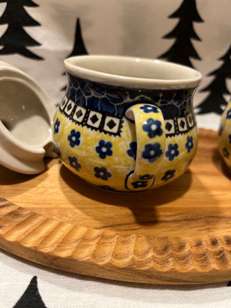 ポーランド食器 シュガーポット&クリーマー