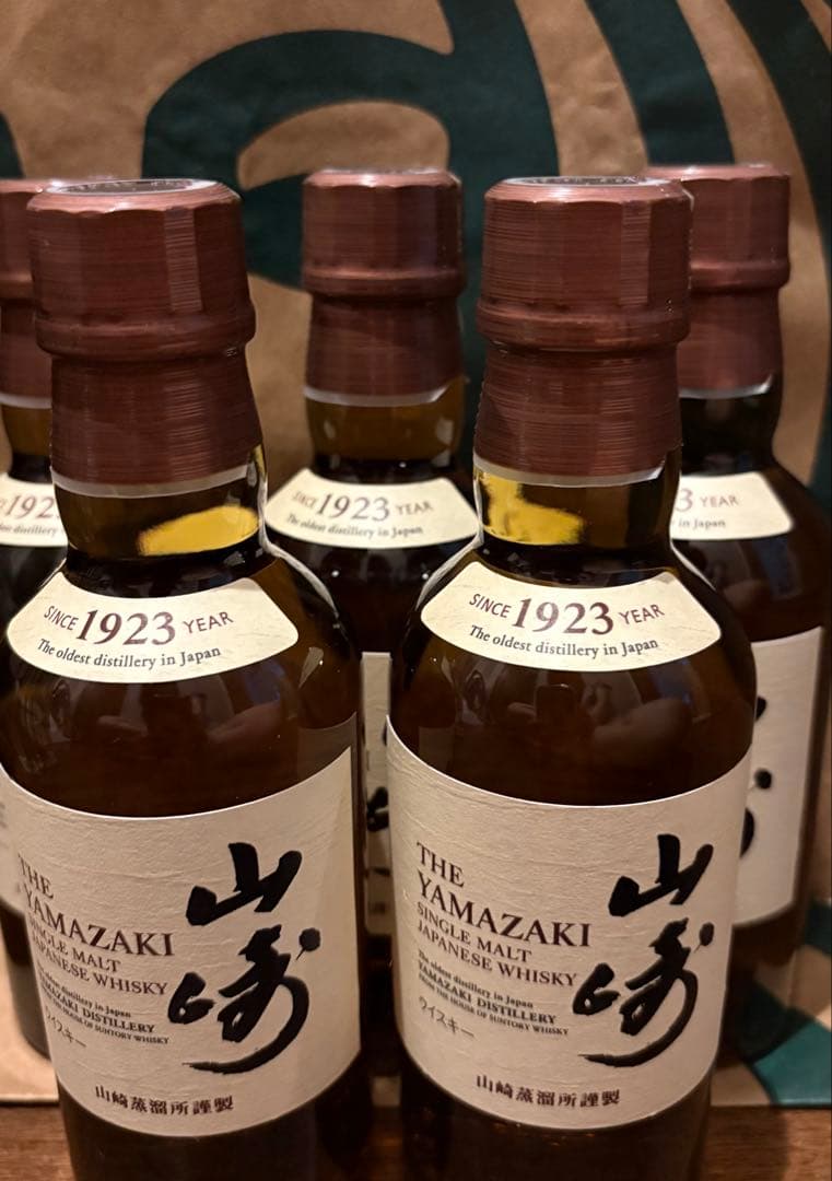 サントリー★山崎 シングルモルト ウイスキー 180ml★５本セット